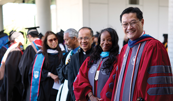 LMU President Thomas Poon and University Leadership