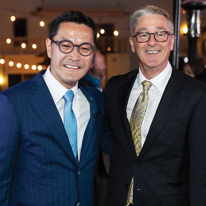 LMU President Thomas Poon and Former LMU President Timothy Law Snyder