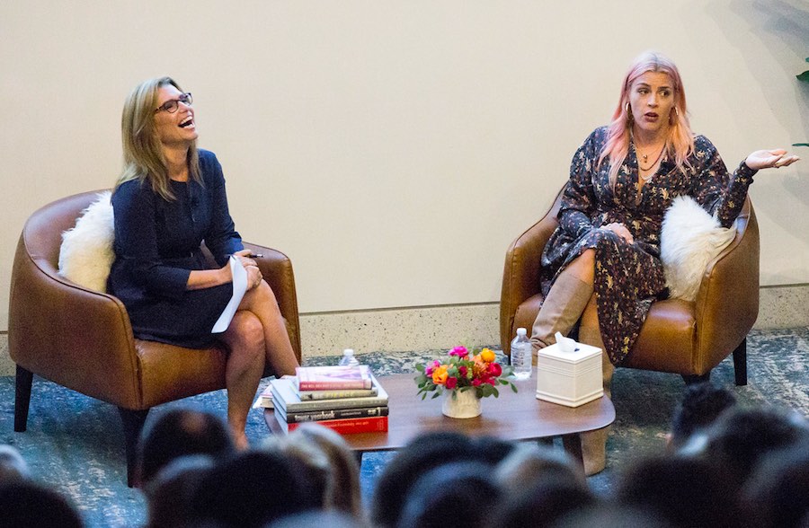 Carol Costello interviewing actor Busy Phillips