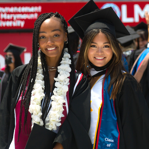 Two women at commencement